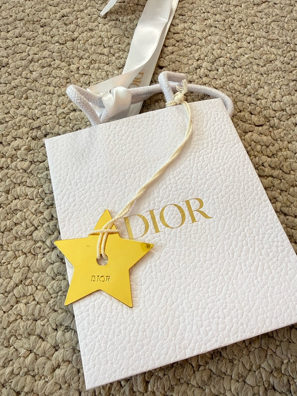 Dior - Mini Shopping Bag with Ribbon and Gold Star Charm